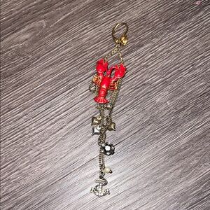 Vintage rare betsey johnson lobster earring